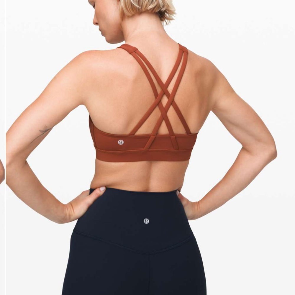 Lululemon Energy Bra High Neck Rustic Clay Size 10